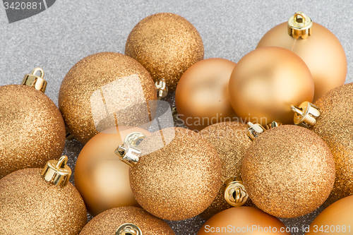 Image of Golden christmas balls