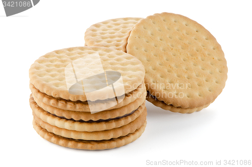 Image of Sandwich biscuits with chocolate filling