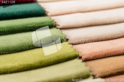 Image of Multi color fabric texture samples