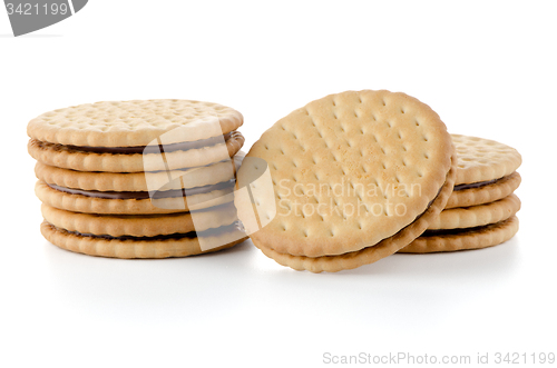 Image of Sandwich biscuits with chocolate filling