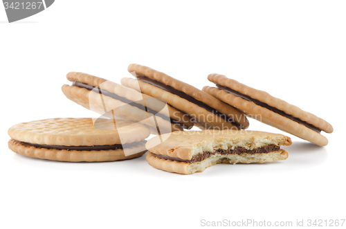 Image of Sandwich biscuits with chocolate filling