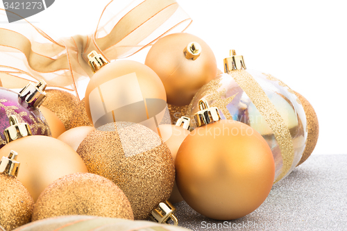 Image of Golden christmas balls