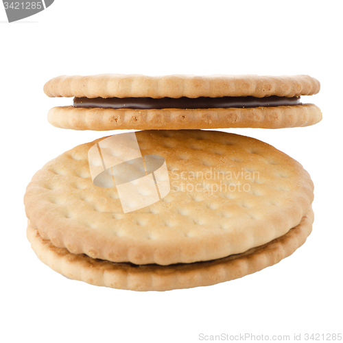 Image of Sandwich biscuits with chocolate filling