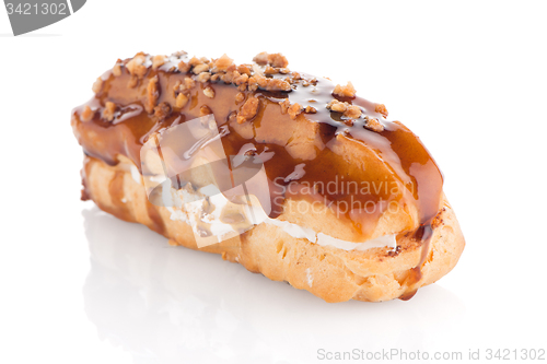 Image of Eclair with caramel decoration