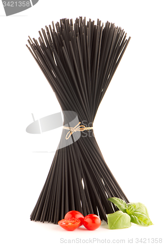 Image of Bunch of black spaghetti