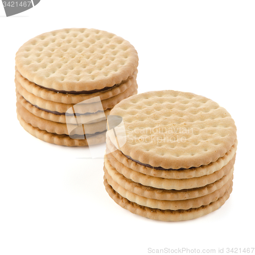 Image of Sandwich biscuits with chocolate filling