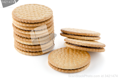 Image of Sandwich biscuits with chocolate filling