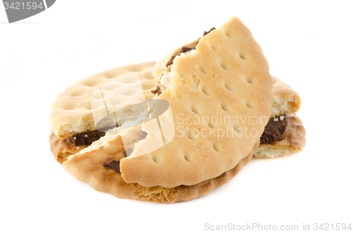 Image of Sandwich biscuits with chocolate filling