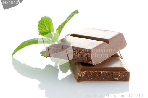 Image of Closeup detail of chocolate parts