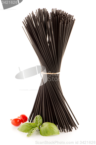 Image of Bunch of black spaghetti