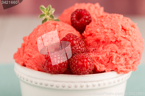 Image of Red fruits ice cream