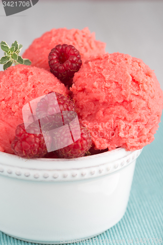 Image of Red fruits ice cream