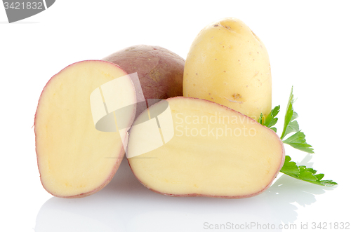 Image of Red sliced potatoes