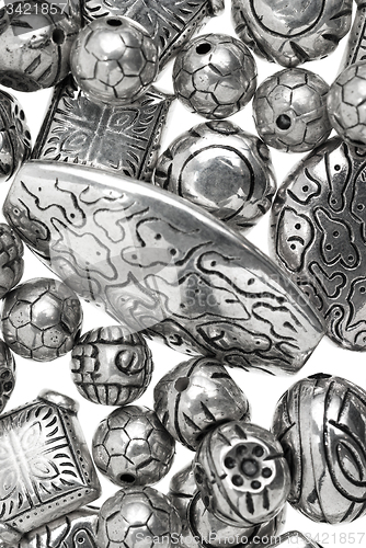 Image of silver beads