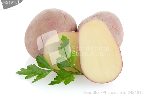 Image of Red sliced potatoes