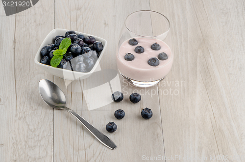 Image of Yogurt with fresh blueberries