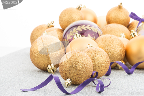 Image of Golden christmas balls