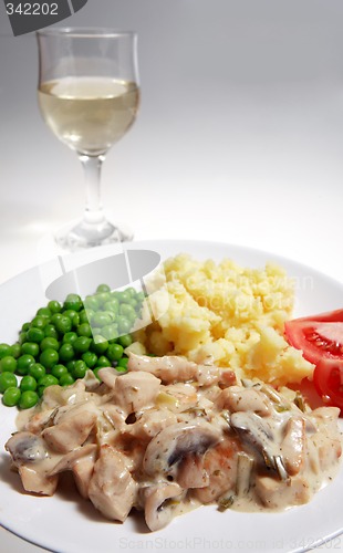 Image of Tarragon chicken and wine