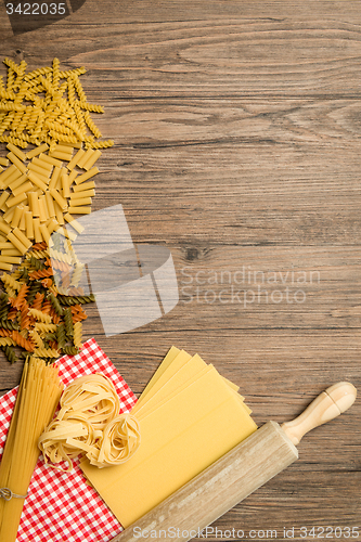 Image of Uncooked italian pasta