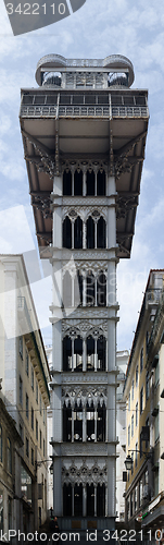 Image of Santa Justa elevator in Lisbon, Portugal