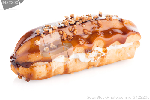 Image of Eclair with caramel decoration