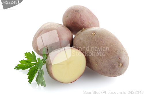 Image of Red sliced potatoes