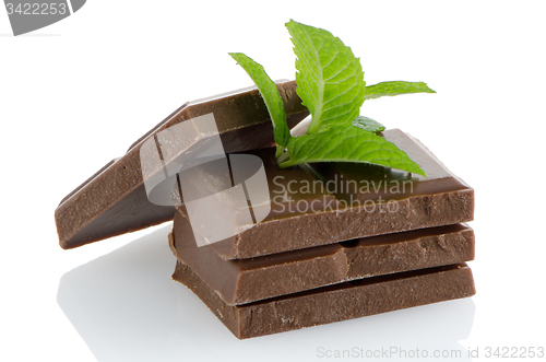 Image of Closeup detail of chocolate parts