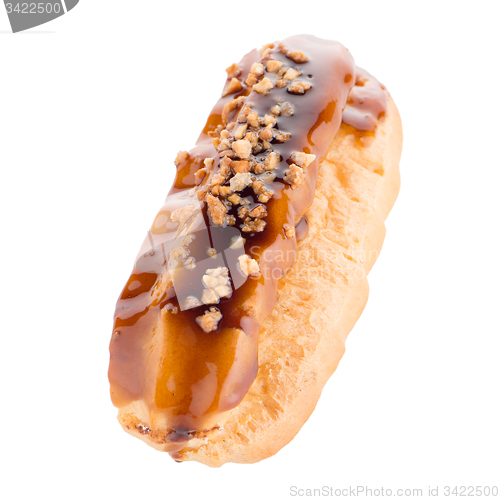 Image of Eclair with caramel decoration