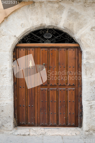 Image of Old wooden entrance door