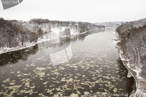 Image of   River in winter.  
