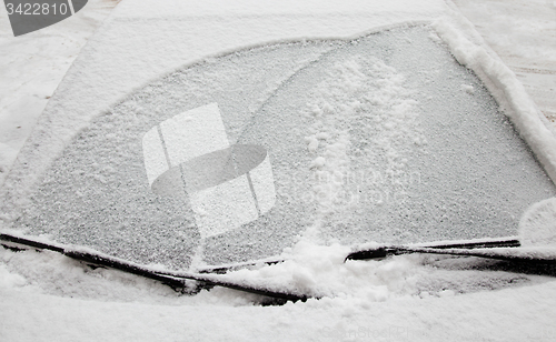 Image of snow covered car