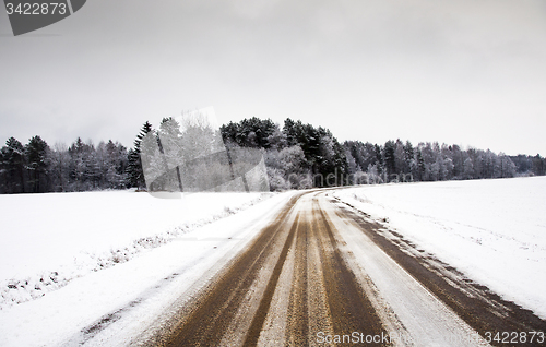 Image of the winter road  