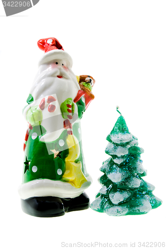 Image of candles Santa Claus
