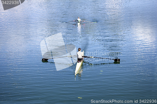 Image of Two Young rowers