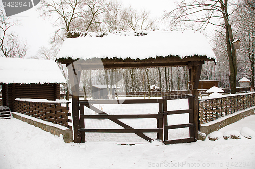 Image of the wooden buildings