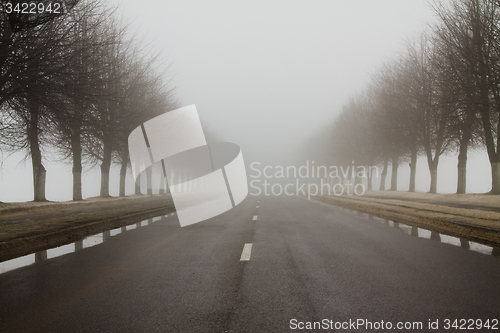 Image of the road in winter