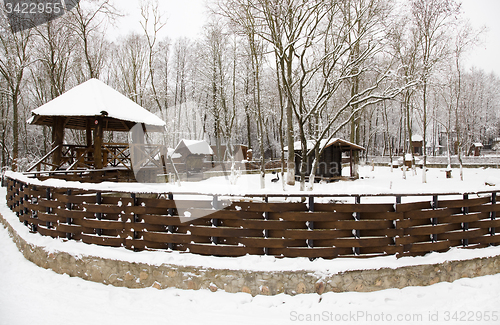 Image of the wooden buildings