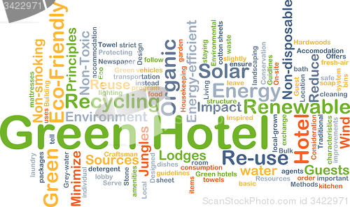 Image of Green hotel background concept