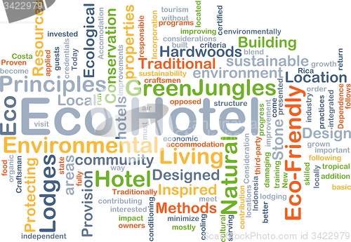 Image of Eco hotel background concept