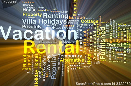 Image of Vacation rental background concept glowing