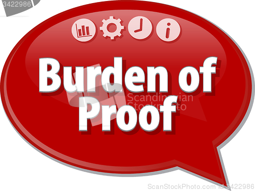 Image of Burden of Proof blank business diagram illustration