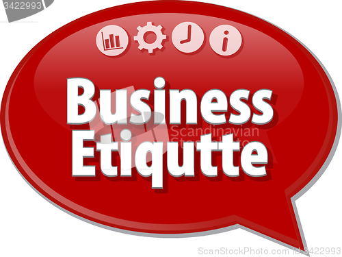 Image of Business Etiqutte  blank business diagram illustration