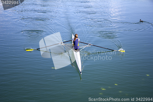 Image of Young girl rower