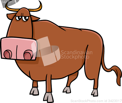 Image of bull farm animal cartoon