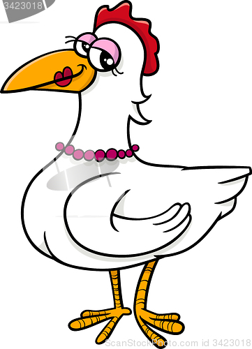 Image of hen bird farm animal cartoon