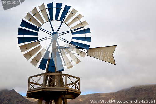 Image of cloud africa wind turbines and the sky