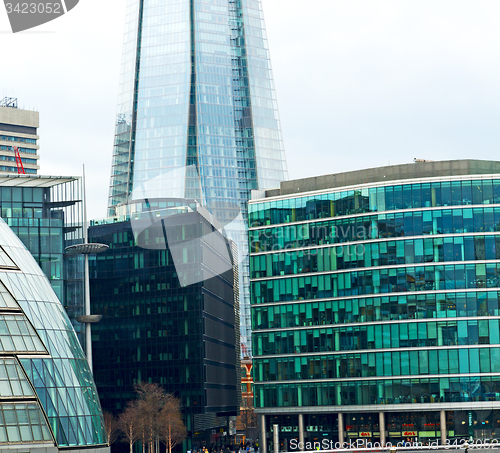 Image of new     building in london skyscraper      financial district an