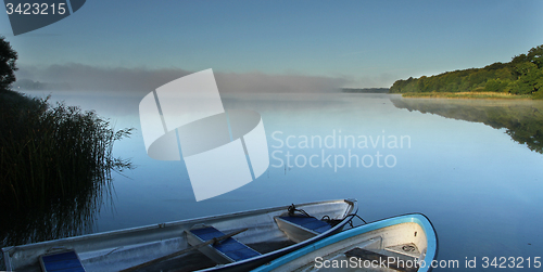 Image of Lake in denmark with boats