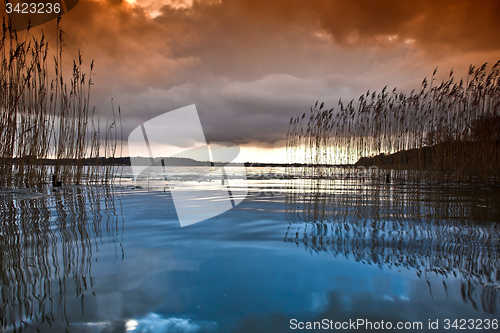 Image of Lake in denmark in winter shot with colour graduated filter