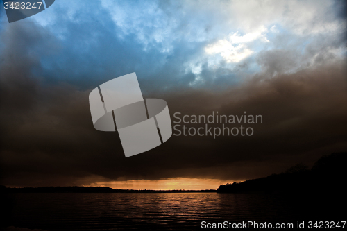 Image of Lake in denmark in winter shot with colour graduated filter